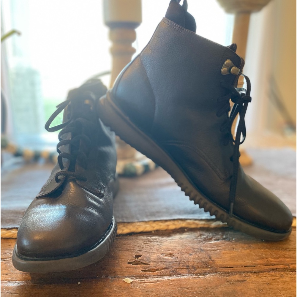 Cole Haan boots, 2.0 Grand, distressed combat, men's sz 11, black